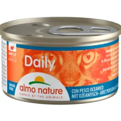 24x Almo Nature Daily Menu Mousse Kattenvoer Nat Oceaanvis 85 gr