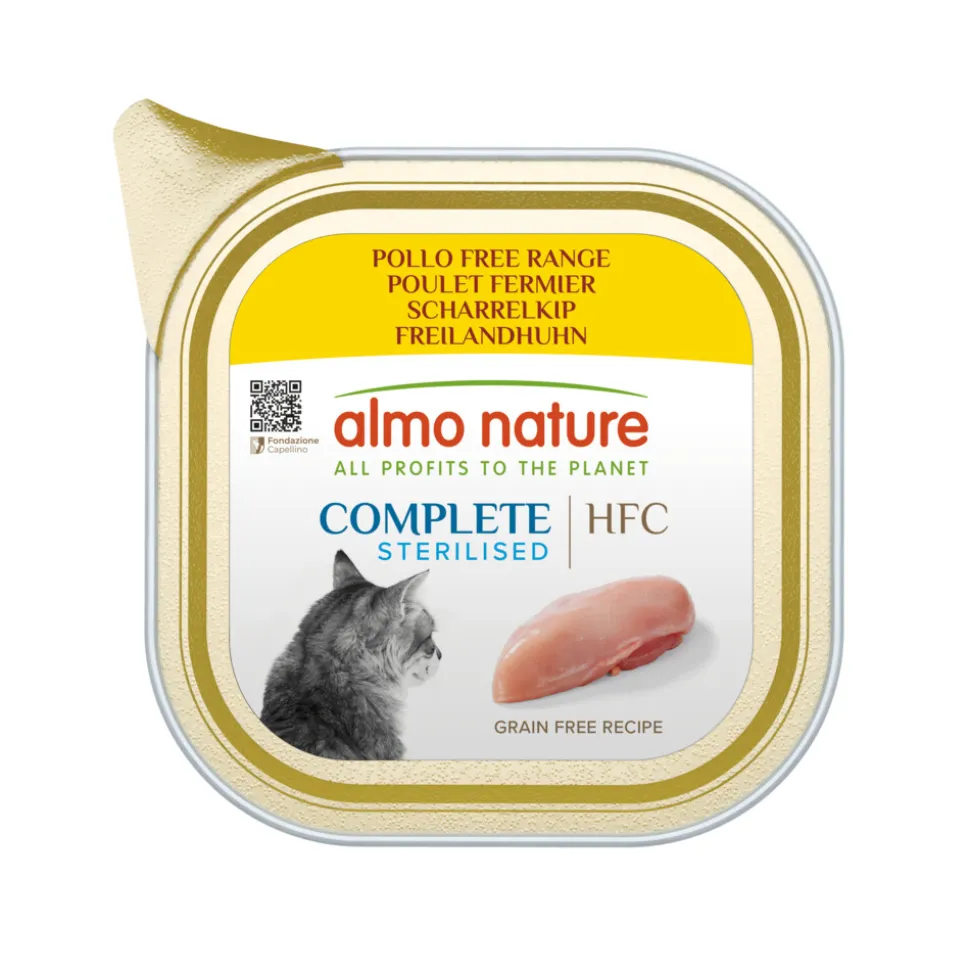 17x Almo Nature HFC Alu Kattenvoer Nat Blikje Vrije Kip 85 gr