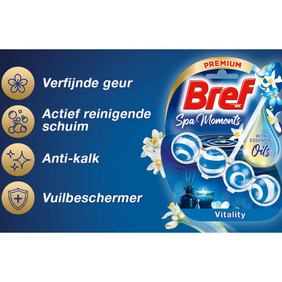 10x Bref Toiletblok Wellness Scents Vitality 2 stuks