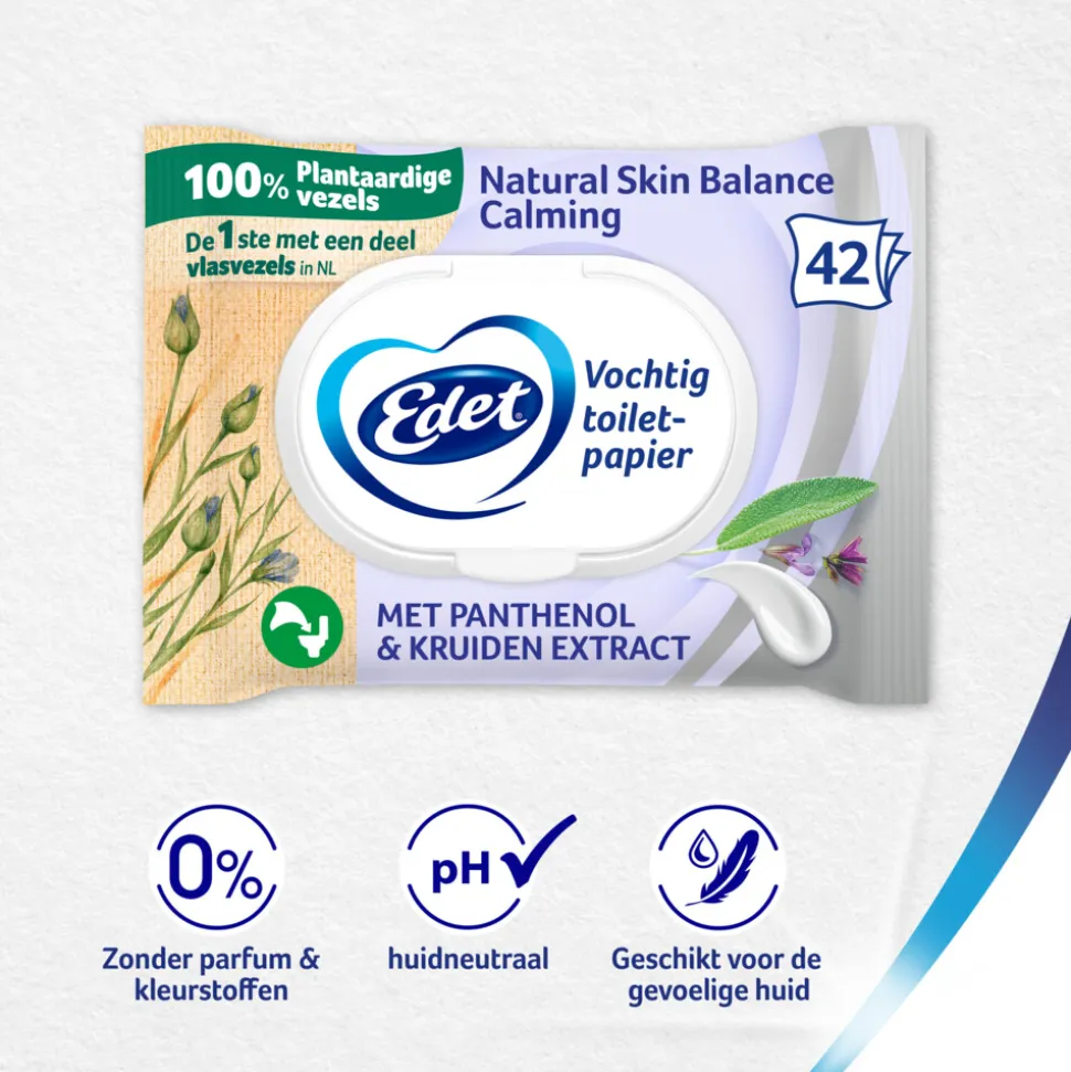 7x Edet Skin Balance Vochtige Toiletpapier 42 stuks