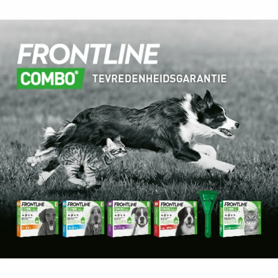 2x Frontline Combo Spot On Anti Vlooien en Teken Druppels Hond 10 - 20 kg 6 pipetten