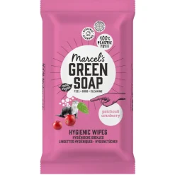 6x Marcel's Green Soap Schoonmaakdoekjes Patchouli & Cranberry 60 stuks