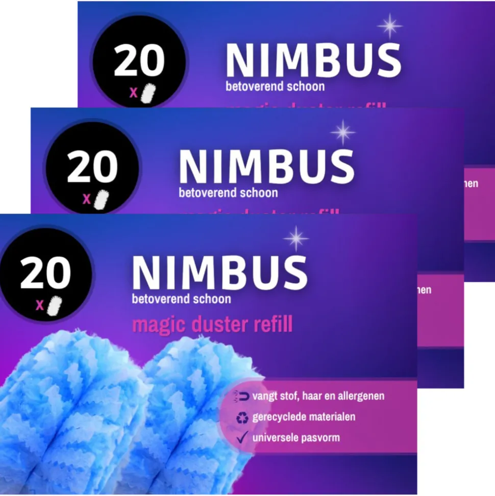 3x NIMBUS Magic Duster Navulling 20 stuks