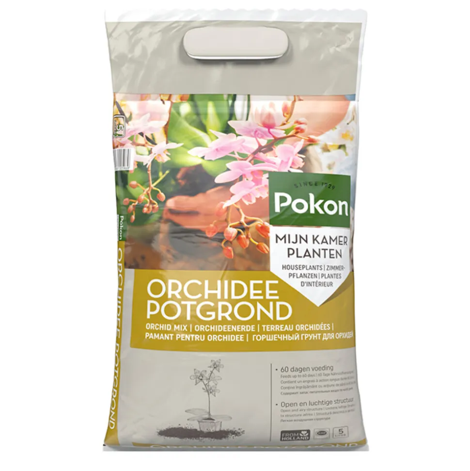 5x Pokon Orchidee Potgrond Orchidee 5 liter