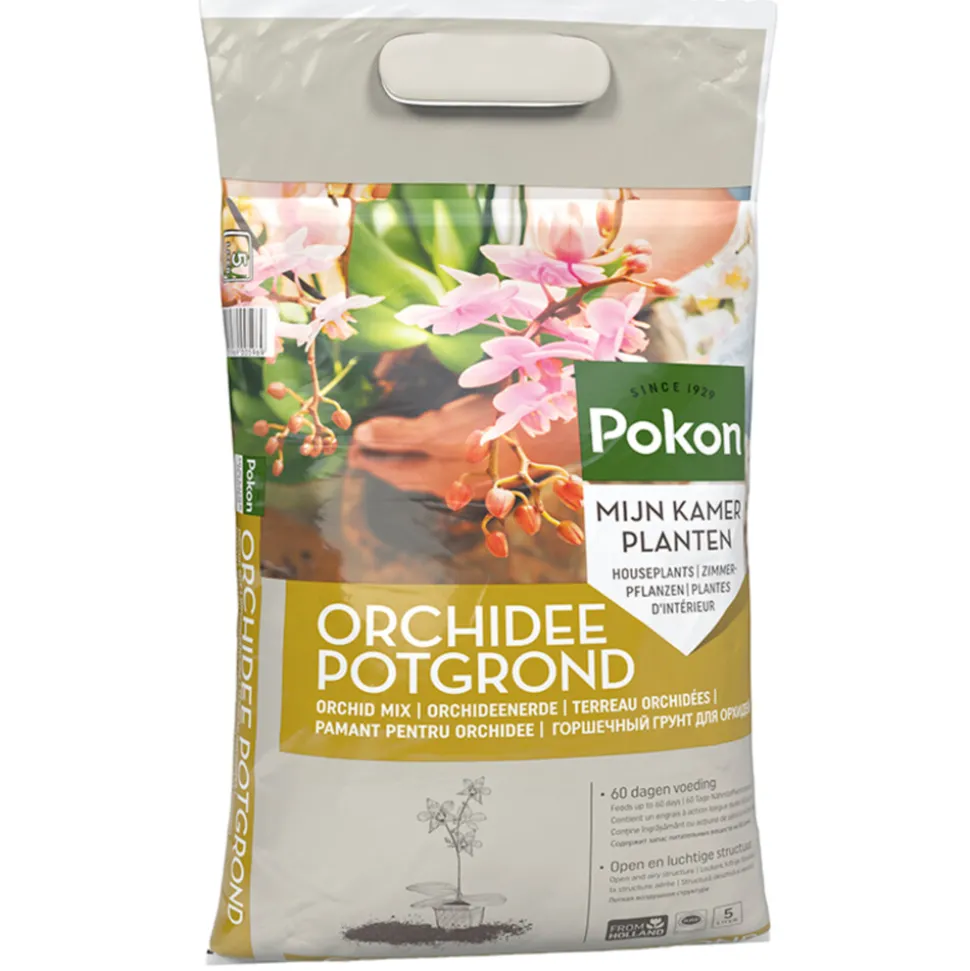 5x Pokon Orchidee Potgrond Orchidee 5 liter