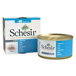 12x Schesir Kattenvoer Tonijn in Gelei 85 gr