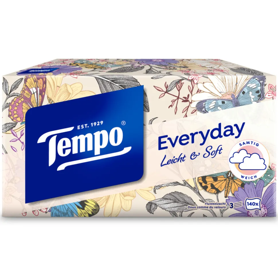 8x Tempo XXL Light Box 4-laags Tissues 140 stuks