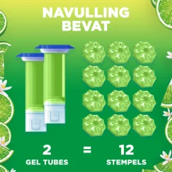 5x WC Eend Fresh Discs Duo Navulling Lime Zest 72 ml