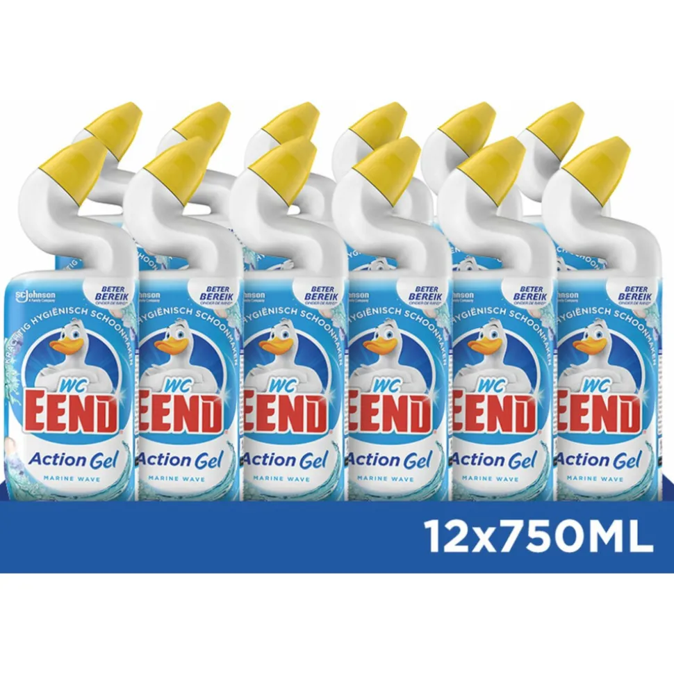 12x WC Eend Toiletreiniger Marine Wave 750 ml