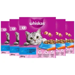5x Whiskas 1+ Adult Katten Droogvoer Tonijn 800 gr