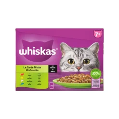 4x Whiskas Senior Multipack Mix Selectie in Saus 12 x 85 gr