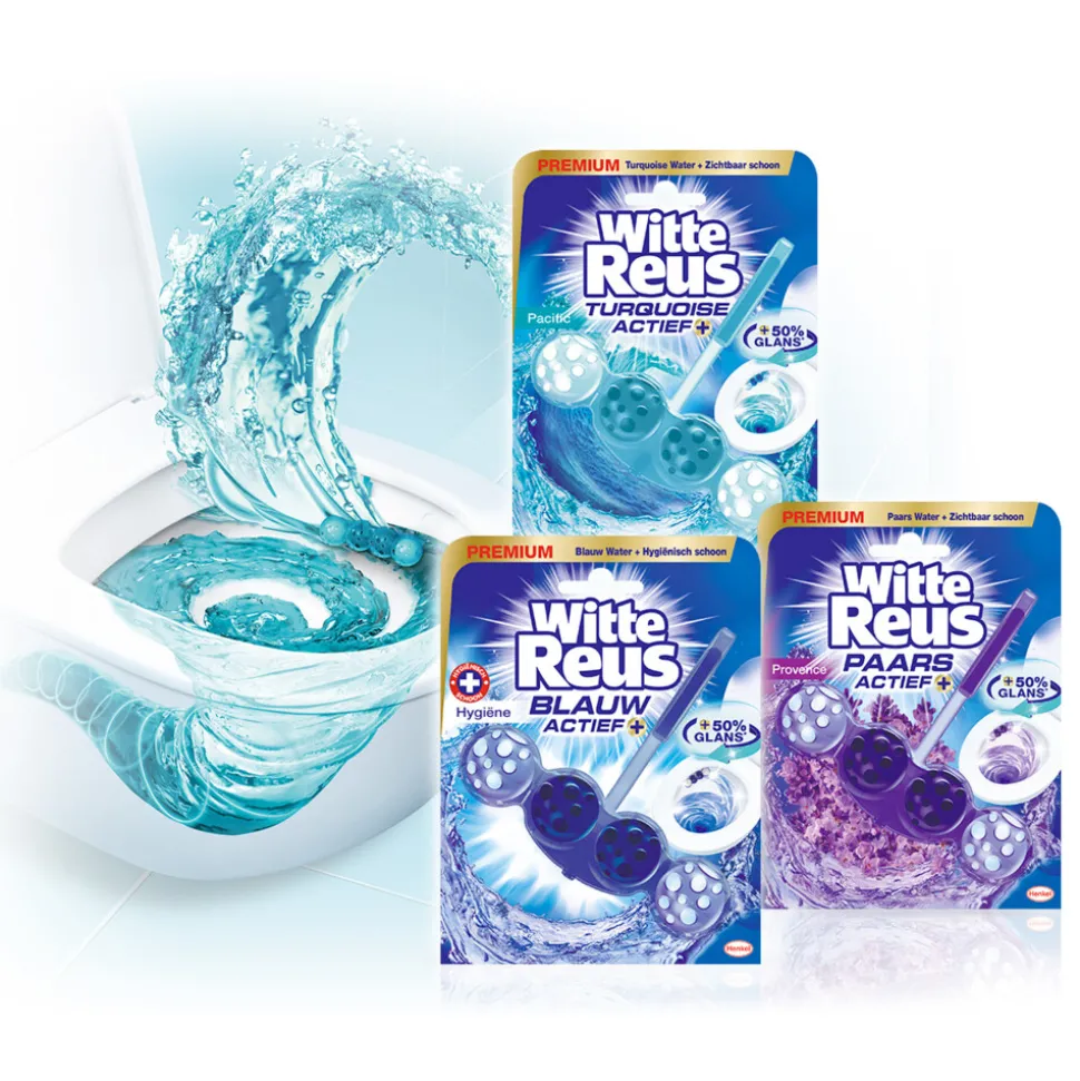 10x Witte Reus Toiletblok Blauw Actief Hygiëne