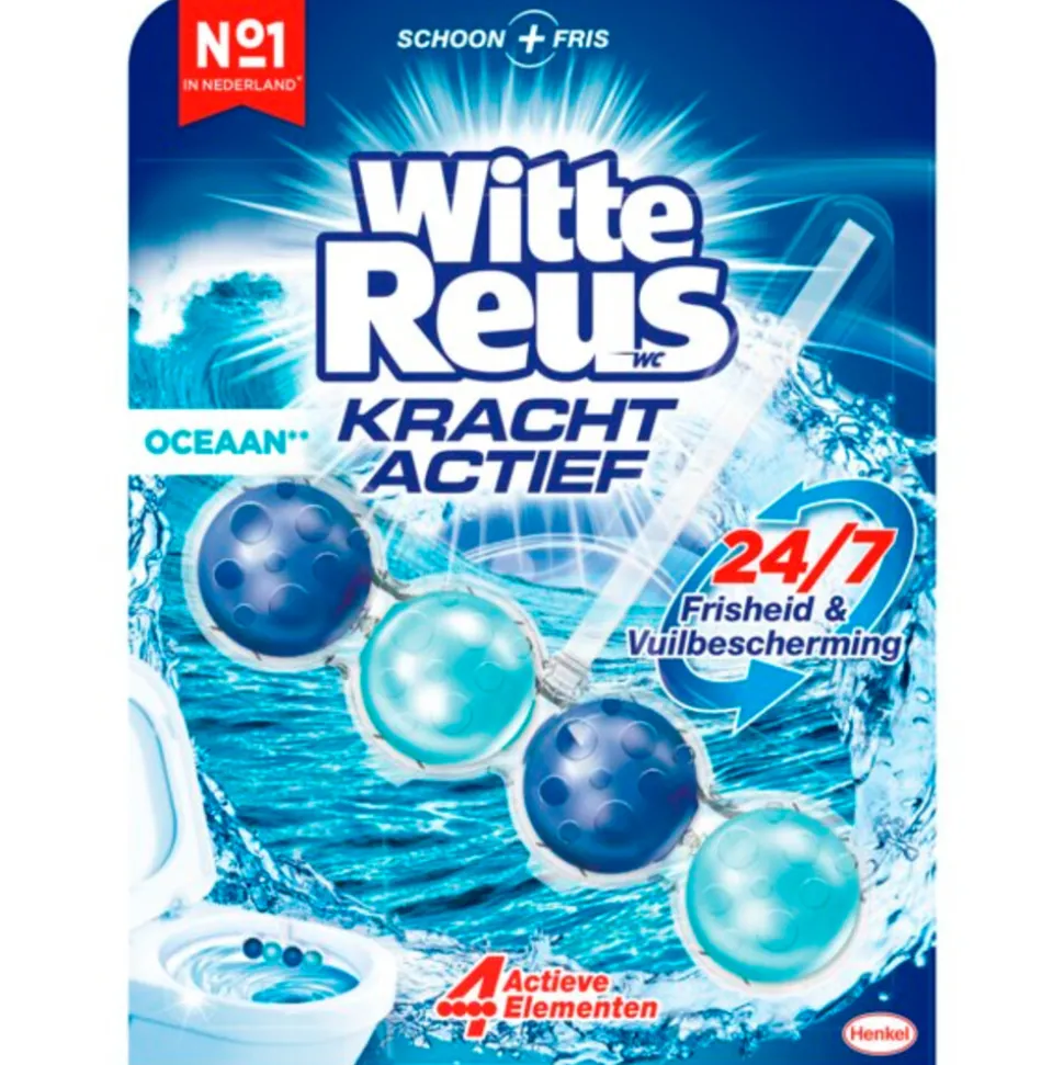 10x Witte Reus Toiletblok Kracht Actief Oceaan