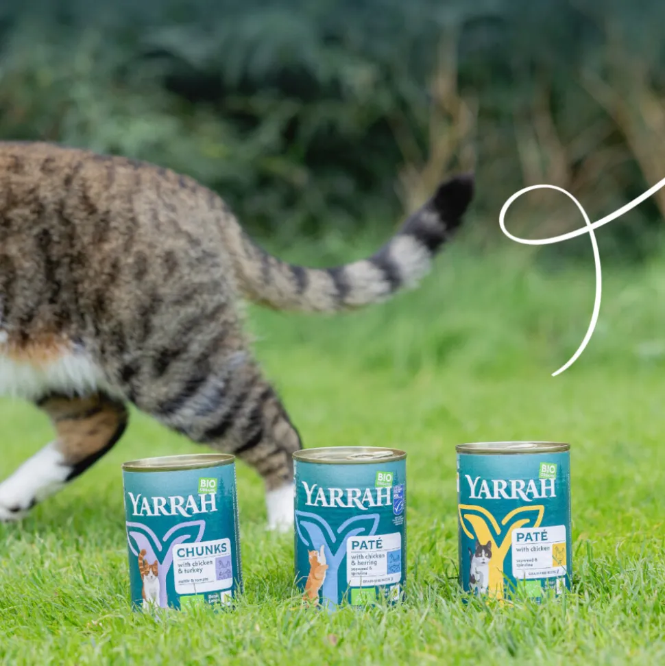 12x Yarrah Bio Kattenvoer Chunks Kip 405 gr