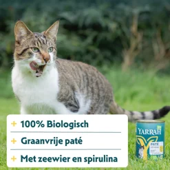 12x Yarrah Bio Kattenvoer Paté Kip 400 gr