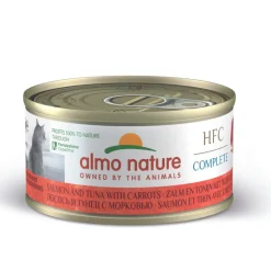 24x Almo Nature HFC Complete Kattenvoer Nat Zalm & Tonijn & Wortel 70 gr