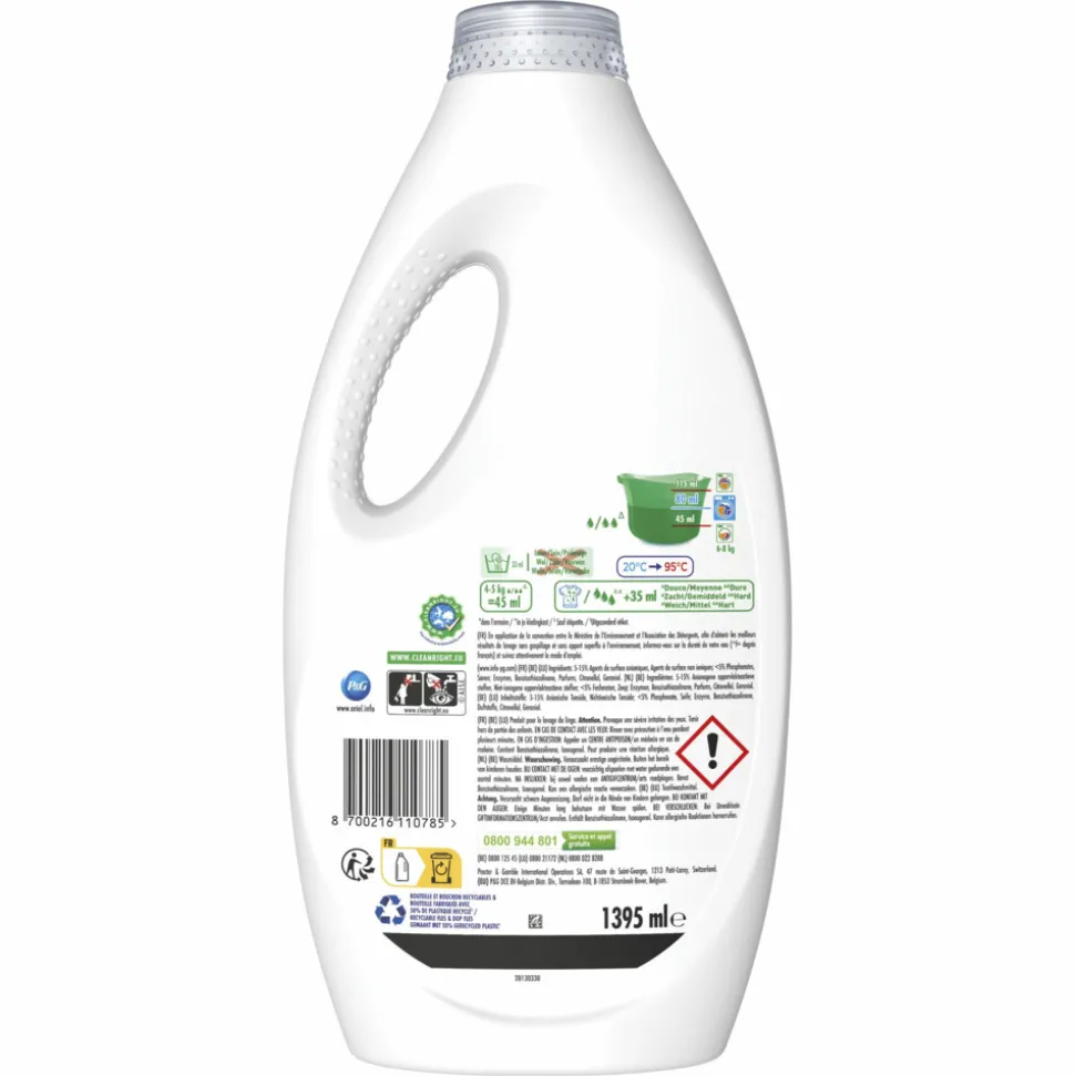 4x Ariel Vloeibaar Wasmiddel Color Lenor Unstoppables 31 Wasbeurten 1395 ml