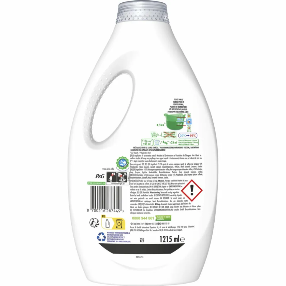 4x Ariel Vloeibaar Wasmiddel Original 27 Wasbeurten 1215 ml