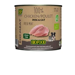 12x BF Petfood Biofood Organic Hond en Kat 100% Kip 200 gr