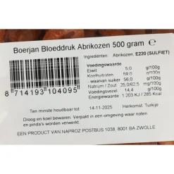 3x Boerjan Abrikozen Bloeddruk 500 gr