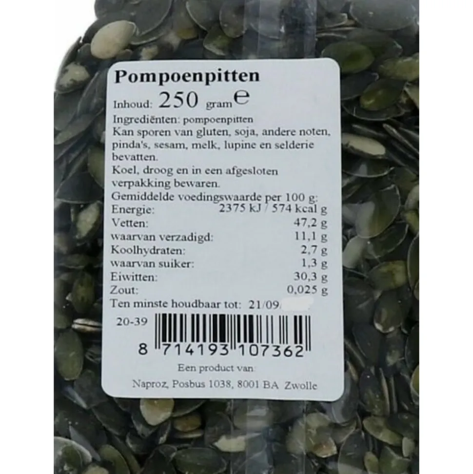 3x Boerjan Pompoenpitten 250 gr