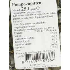6x Boerjan Pompoenpitten 250 gr