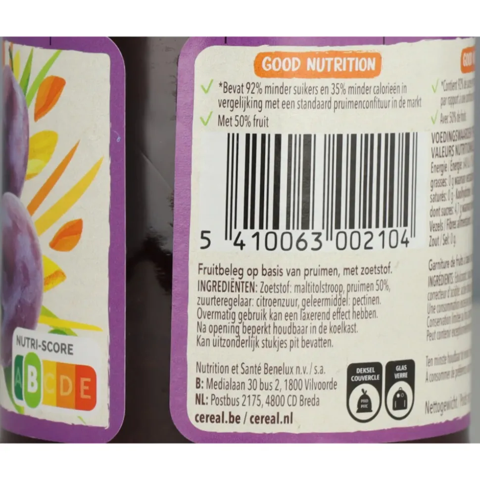 3x Céréal Fruitbeleg Pruimen 270 gr