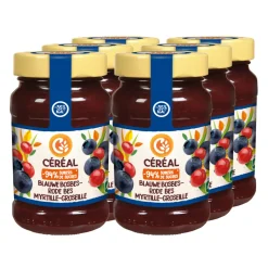 6x Céréal Jam Bosbes & Rode Bes 270 gr