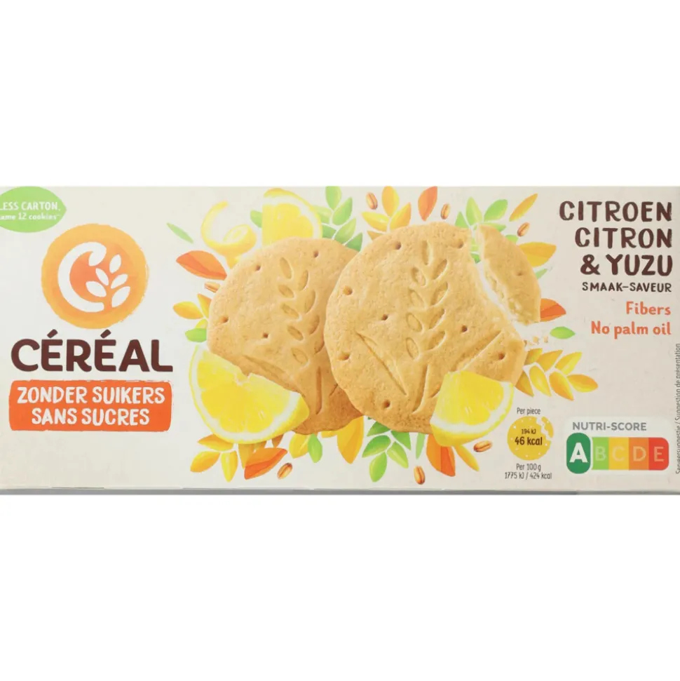 3x Céréal Koekjes Citroen & Yuzu 132 gr