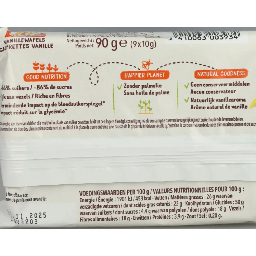 3x Céréal Vanillewafels 90 gr