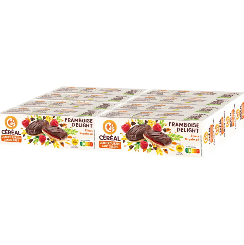 8x Céréal Zachte Koekjes Framboos Delight 140 gr