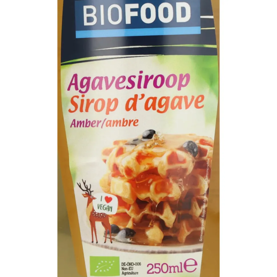 3x Damhert Biofood Agavesiroop Amber Biologisch 250 ml