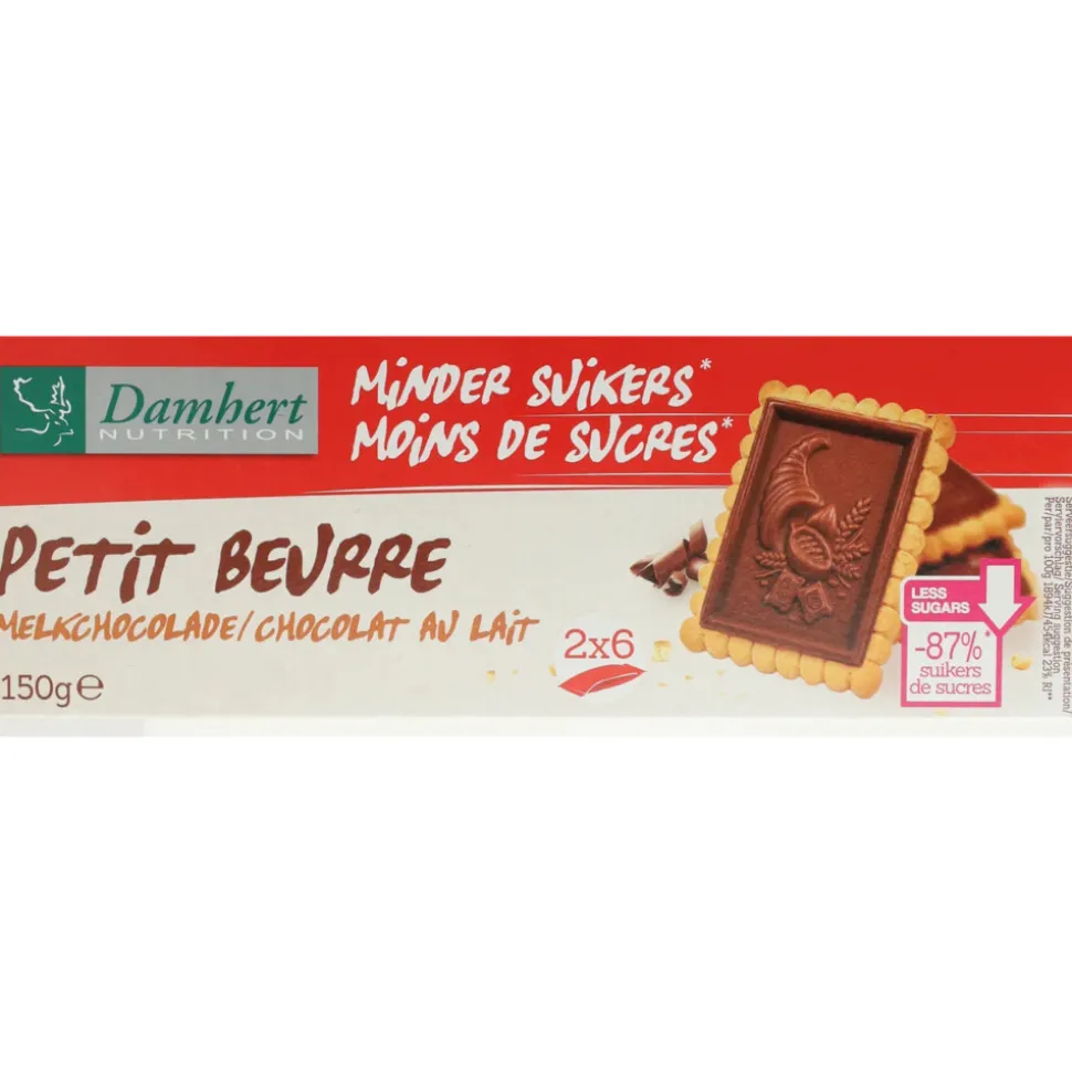 3x Damhert Petit Beurre Melkchocolade 125 gr