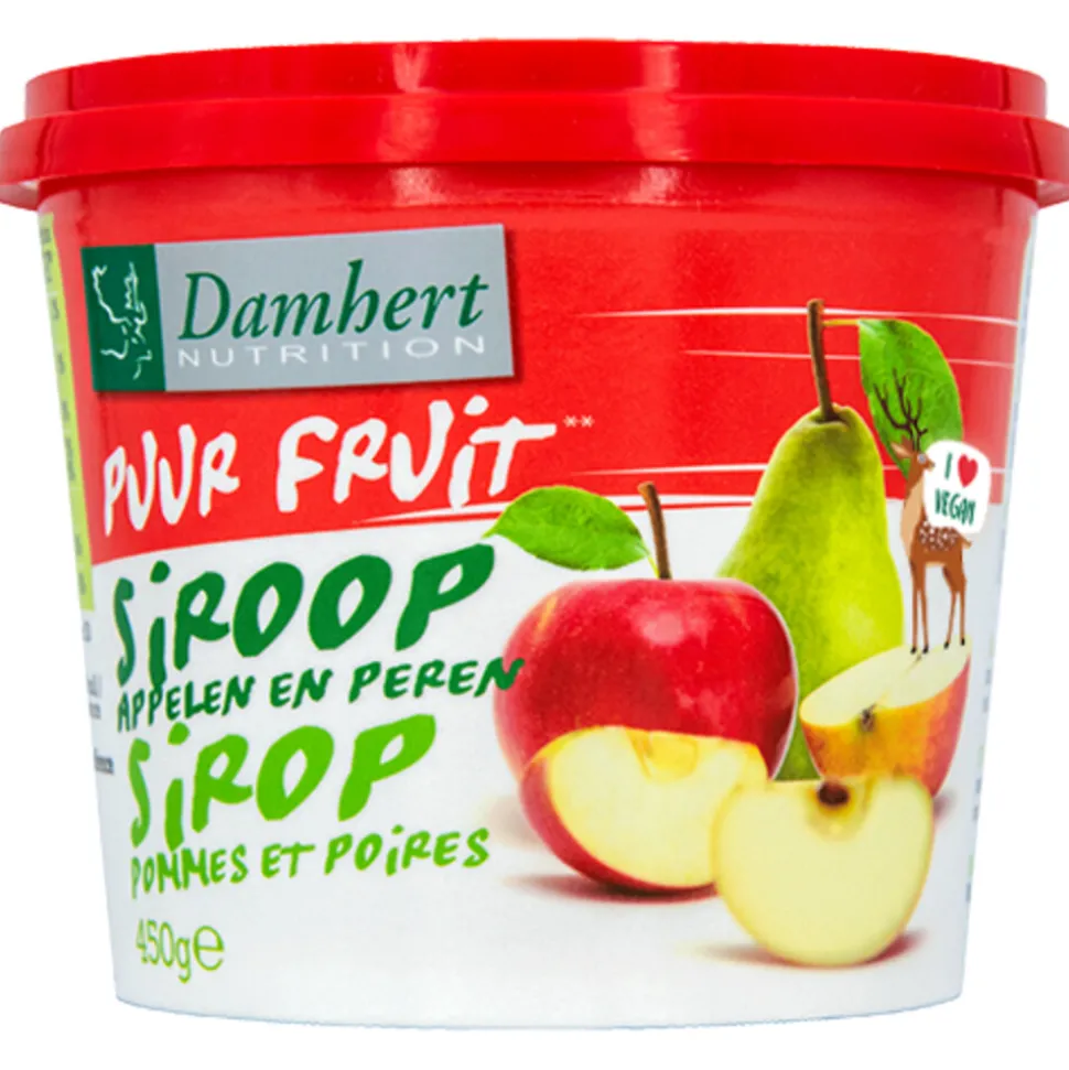 3x Damhert Siroop Appel Peer zonder Suiker 450 gr