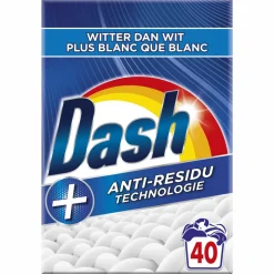 3x Dash Waspoeder Witter dan Wit 40 Wasbeurten 2,4 kg