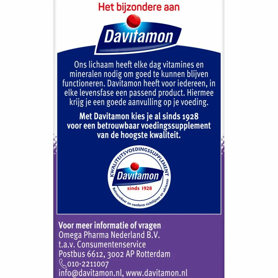 2x Davitamon Vitamine D3 75mcg 75 smelttabletten