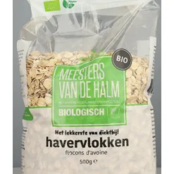 3x De halm Biologisch Havervlokken Grof 500 gr