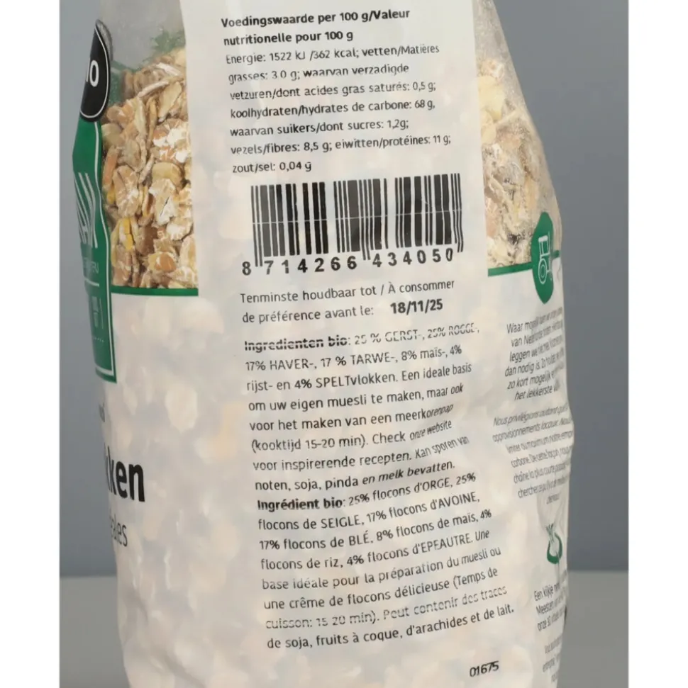 3x De halm 7 Korenvlokken Eko 500 gr