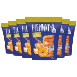 6x Elephant Pretzels Honing, Mosterd & Ui 160 gr