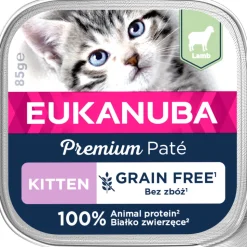 16x Eukanuba Premium Paté Graanvrij Kitten Kattenvoer Nat Lam 85 gr
