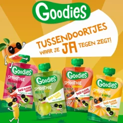 6x Goodies Knijpfruit Smoothie Aardbei & Appel 100 gr