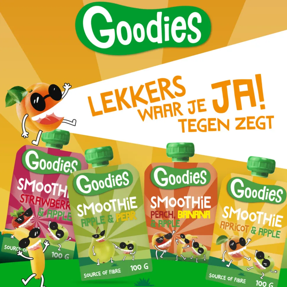 11x Goodies Snack Chips Appel 15 gr