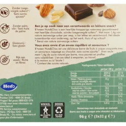 6x Hero B'tween Nuts & Choc Notenmix Chocolade Melk Puur 3 x 32 gr
