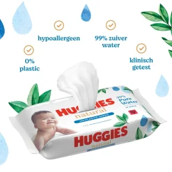 12x Huggies Billendoekjes Natural 0% plastic 12x48=576 stuks