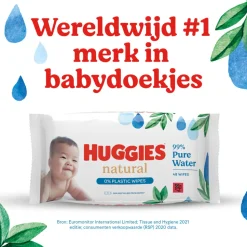 12x Huggies Billendoekjes Natural 0% plastic 12x48=576 stuks