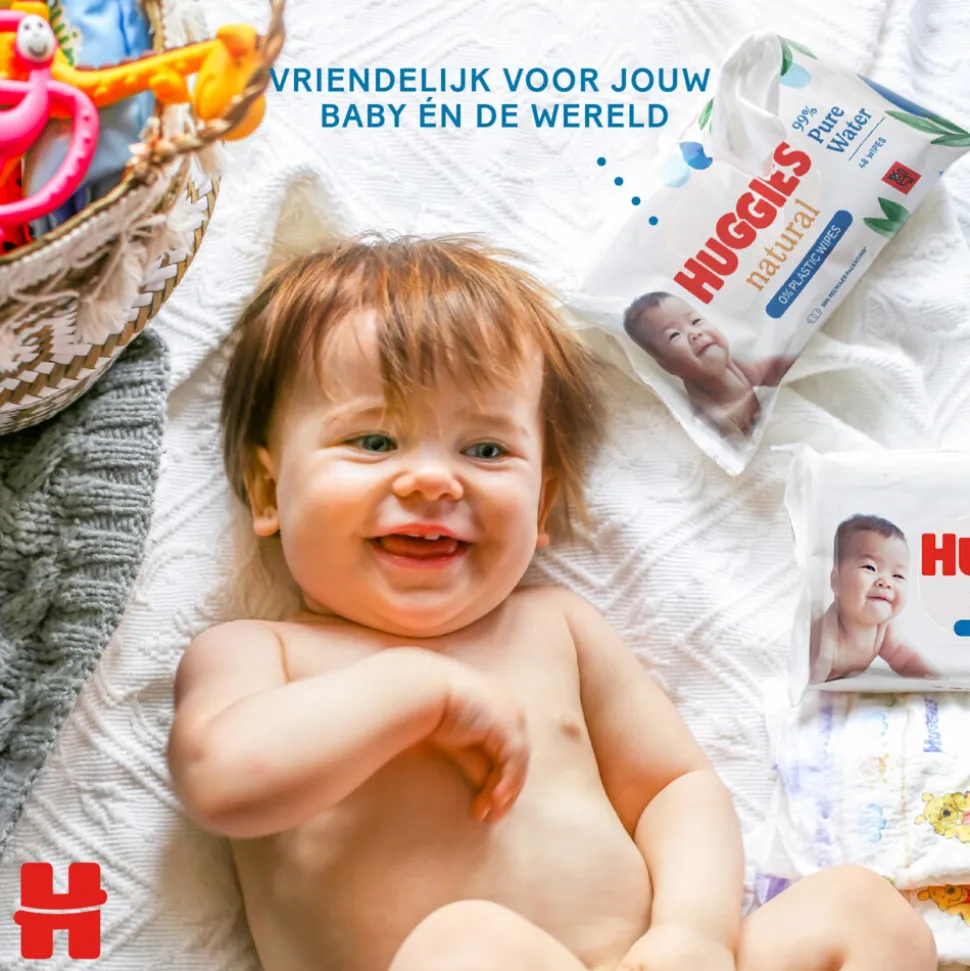 12x Huggies Billendoekjes Natural 0% plastic 12x48=576 stuks