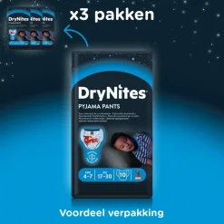 3x Huggies DryNites Absorberende Luierbroekjes Jongens 4-7 jaar 10 stuks