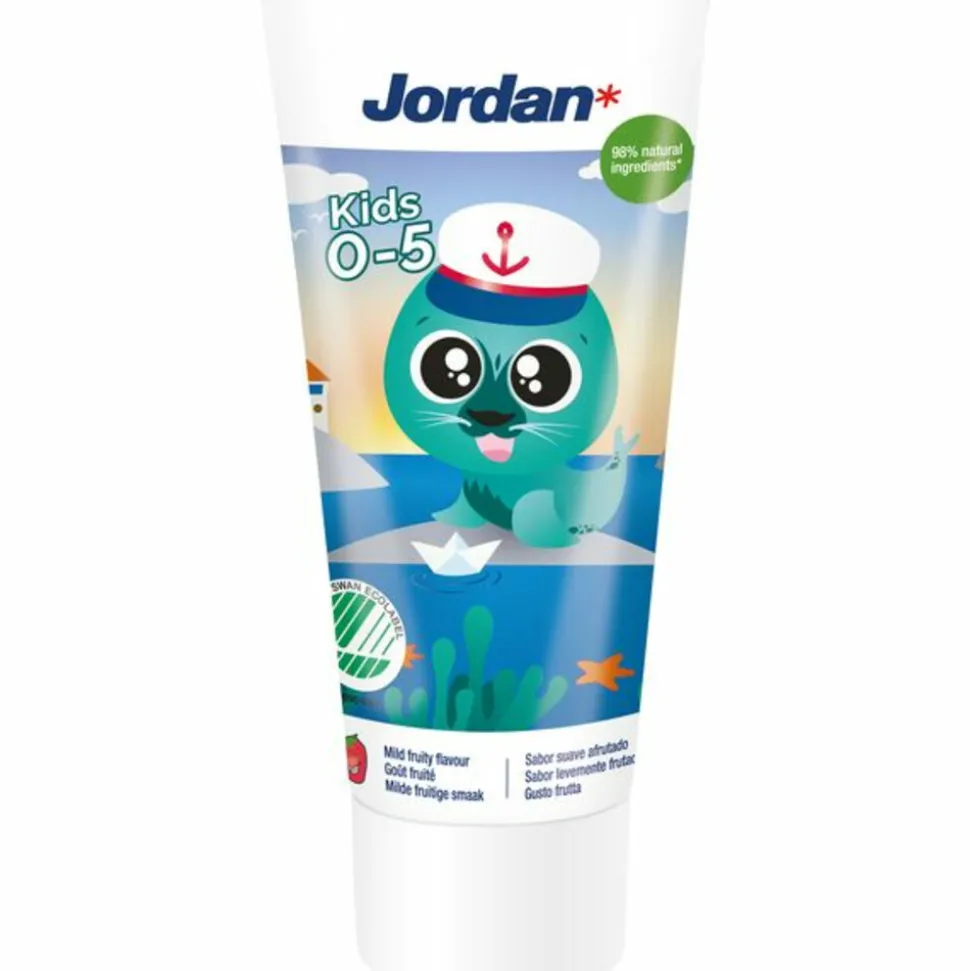 8x Jordan Tandpasta Kids 0-5 jaar 50 ml