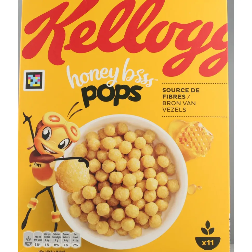 4x Kellogg's Honey Pops Ontbijtgranen 330 gr