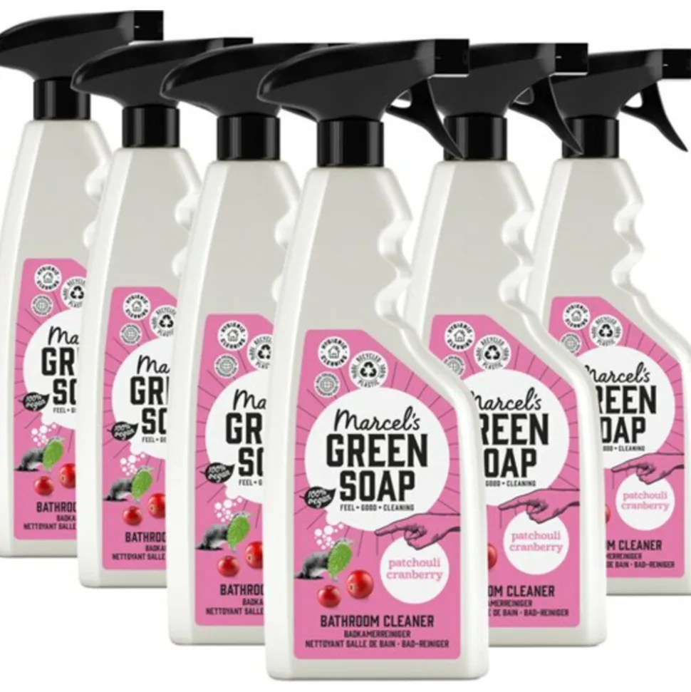 6x Marcel's Green Soap Badkamerreiniger Patchouli & Cranberry 500 ml